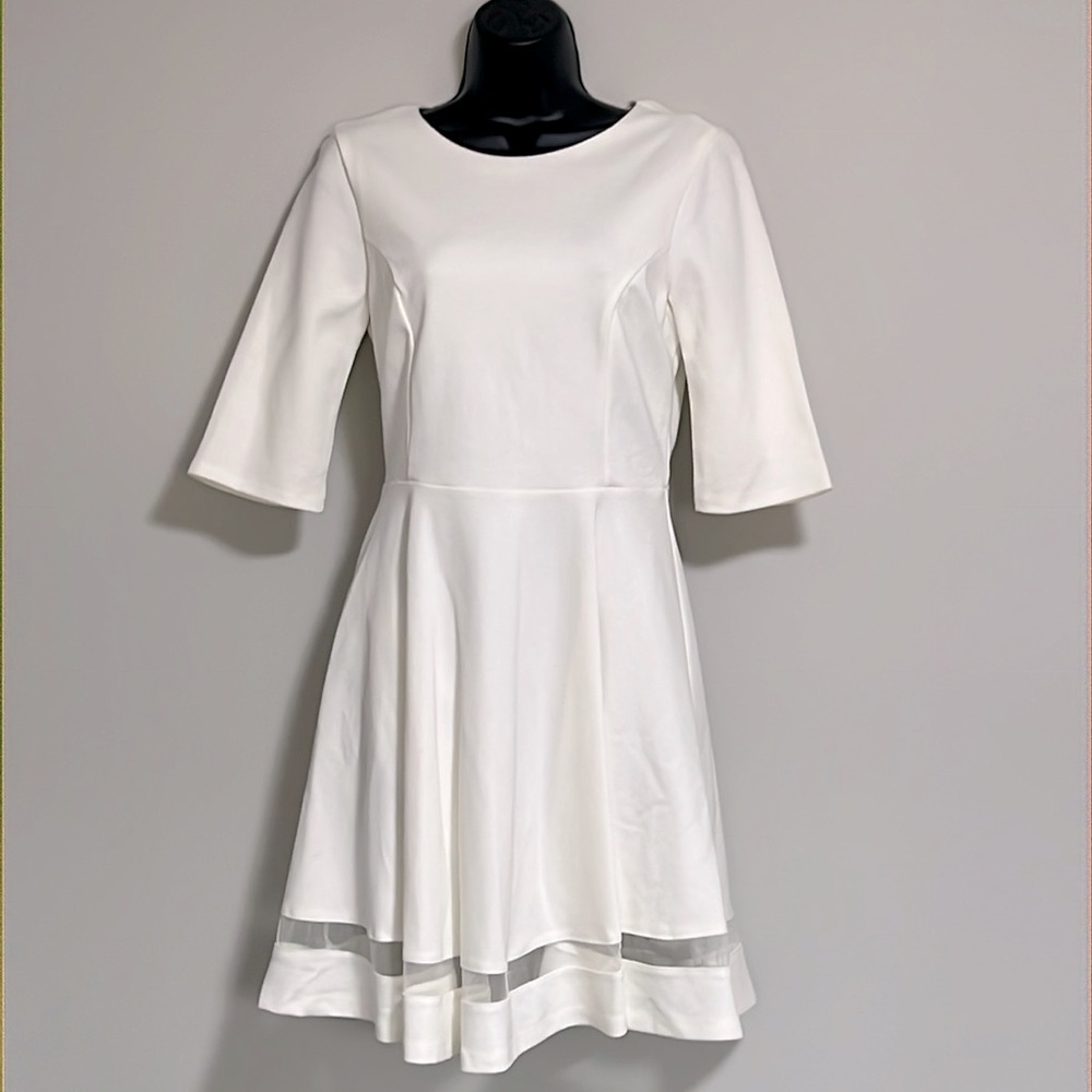 Lulu’s Elegant White Dress. Size medium. Like new.